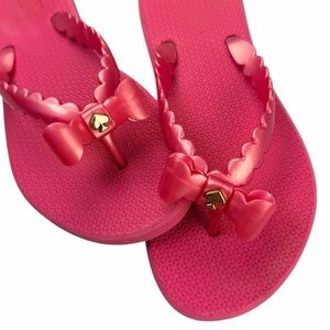Kate Spade New York Women’s Denise Bow Flip-Flops Deep Pink Y2K Size 7/8